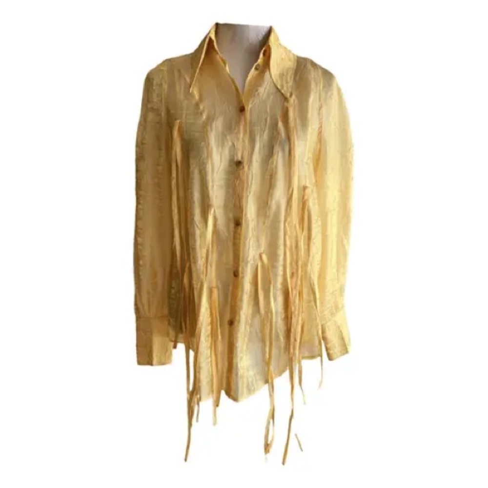 Rejina Pyo Lana Shirt in Organza Crinkle Honey